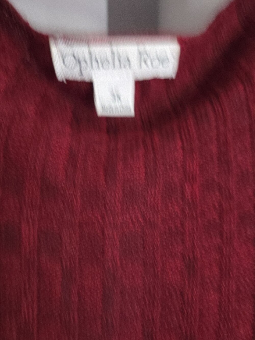 Ophelia Roe Open Front Striped Cardigan Wrap in Burgundy 3X - Picture 3 of 4